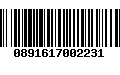 Código de Barras 0891617002231