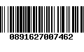 Código de Barras 0891627007462