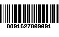 Código de Barras 0891627009091