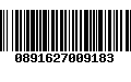 Código de Barras 0891627009183