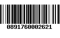 Código de Barras 0891760002621