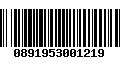 Código de Barras 0891953001219