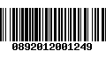 Código de Barras 0892012001249