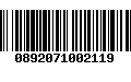 Código de Barras 0892071002119