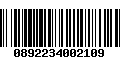 Código de Barras 0892234002109