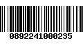 Código de Barras 0892241000235