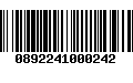 Código de Barras 0892241000242