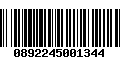 Código de Barras 0892245001344