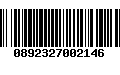 Código de Barras 0892327002146