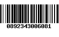 Código de Barras 0892343006081