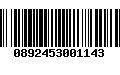 Código de Barras 0892453001143