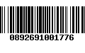 Código de Barras 0892691001776