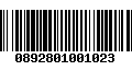 Código de Barras 0892801001023