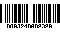 Código de Barras 0893240002329