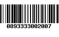 Código de Barras 0893333002007