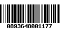 Código de Barras 0893648001177