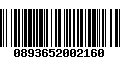 Código de Barras 0893652002160