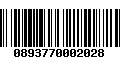 Código de Barras 0893770002028