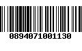 Código de Barras 0894071001130