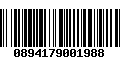 Código de Barras 0894179001988