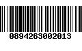 Código de Barras 0894263002013