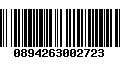 Código de Barras 0894263002723