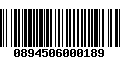 Código de Barras 0894506000189