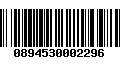 Código de Barras 0894530002296