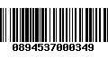 Código de Barras 0894537000349