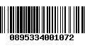 Código de Barras 0895334001072