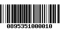 Código de Barras 0895351000010