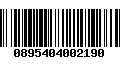 Código de Barras 0895404002190