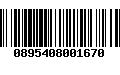 Código de Barras 0895408001670