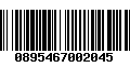 Código de Barras 0895467002045