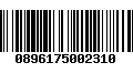 Código de Barras 0896175002310