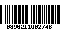 Código de Barras 0896211002748