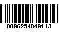 Código de Barras 0896254049113