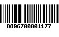 Código de Barras 0896700001177