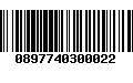 Código de Barras 0897740300022