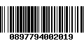 Código de Barras 0897794002019