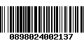 Código de Barras 0898024002137