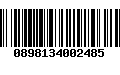 Código de Barras 0898134002485