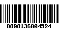 Código de Barras 0898136004524