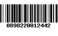 Código de Barras 0898220012442