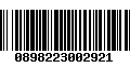 Código de Barras 0898223002921