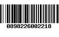 Código de Barras 0898226002218