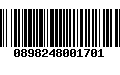 Código de Barras 0898248001701