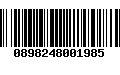 Código de Barras 0898248001985