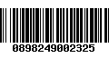 Código de Barras 0898249002325