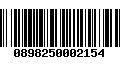 Código de Barras 0898250002154